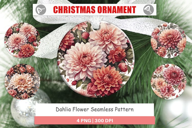 Christmas Ornaments Dahlia Pattern