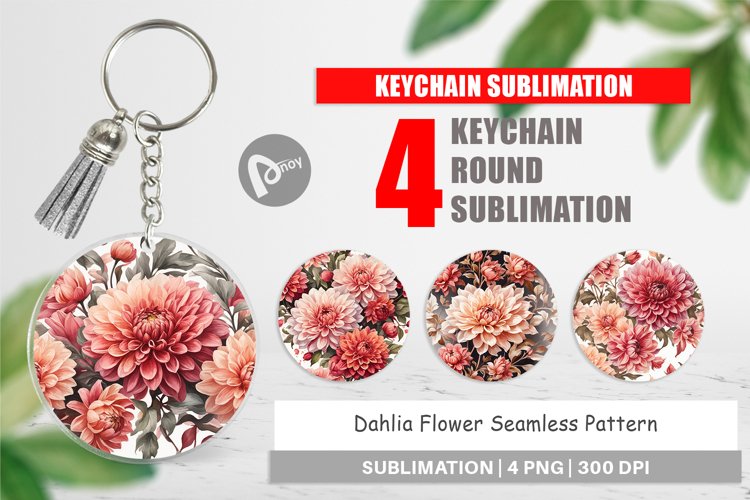 Keychain Dahlia Pattern