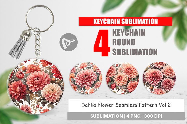 Keychain Dahlia Pattern