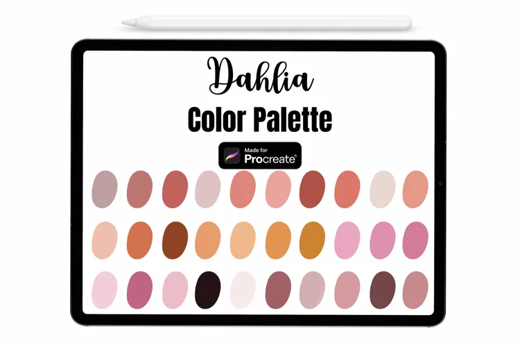 Dahlia Procreate Palette - Procreate Color palette