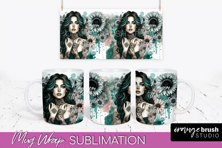 Daily Affirmations Mug Wrap - Inspirational Mug Sublimation