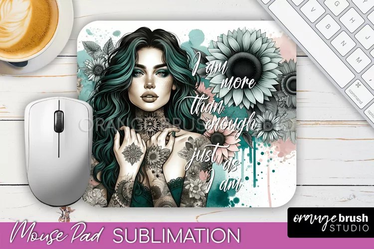 Affirmations Mouse Pad PNG, Inspirational Quote Sublimation