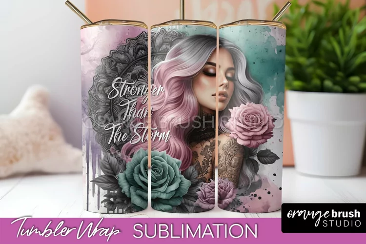 Affirmation Tumbler Wrap, Inspirational Tumbler Sublimation