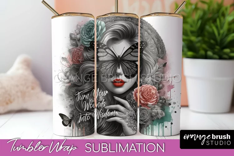 Affirmation Tumbler Wrap, Inspirational Tumbler Sublimation