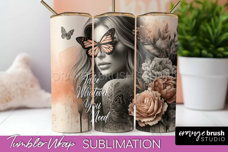 Affirmation Tumbler Wrap, Inspirational Tumbler Sublimation