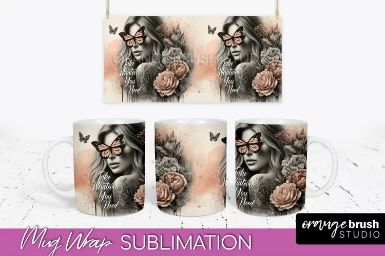 Daily Affirmations Mug Wrap - Inspirational Mug Sublimation