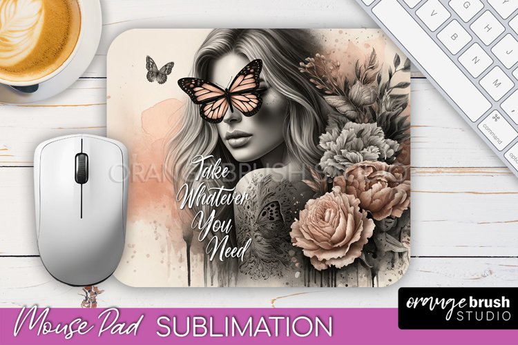 Affirmations Mouse Pad PNG, Inspirational Quote Sublimation example image 1