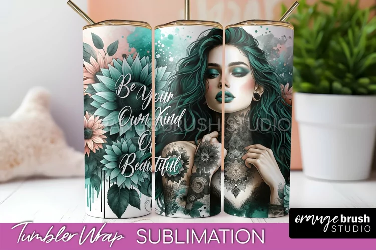 Affirmation Tumbler Wrap, Inspirational Tumbler Sublimation