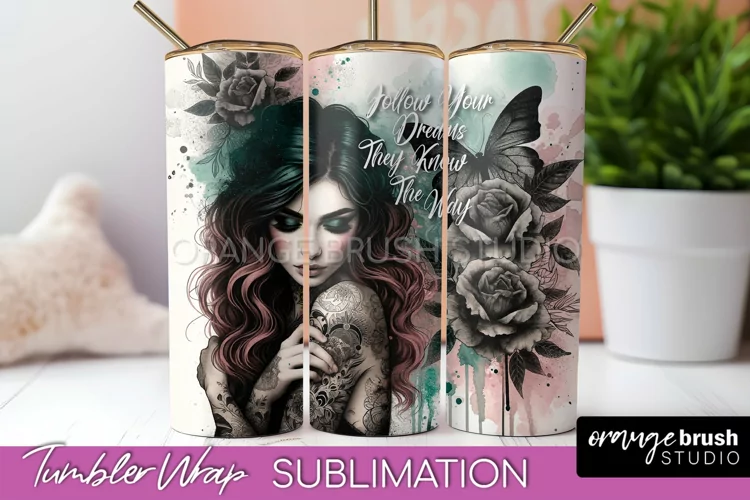Affirmation Tumbler Wrap, Inspirational Tumbler Sublimation