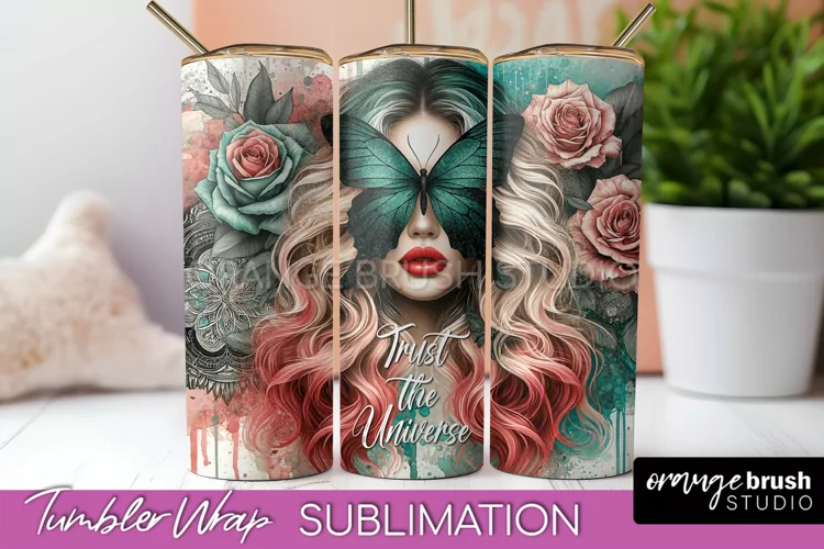 Affirmation Tumbler Wrap, Inspirational Tumbler Sublimation