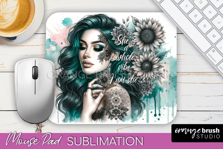 Affirmations Mouse Pad PNG, Inspirational Quote Sublimation