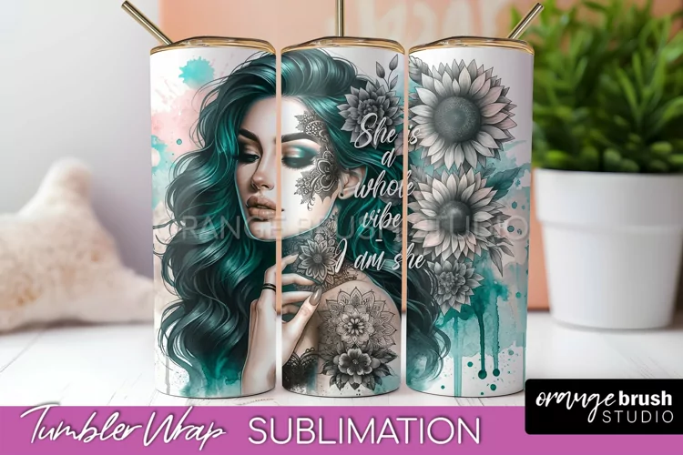 Affirmation Tumbler Wrap, Inspirational Tumbler Sublimation