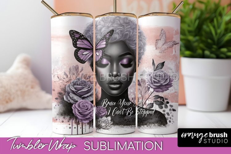 Affirmation Tumbler Wrap, Inspirational Tumbler Sublimation example image 1