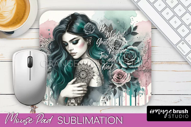Affirmations Mouse Pad PNG, Inspirational Quote Sublimation