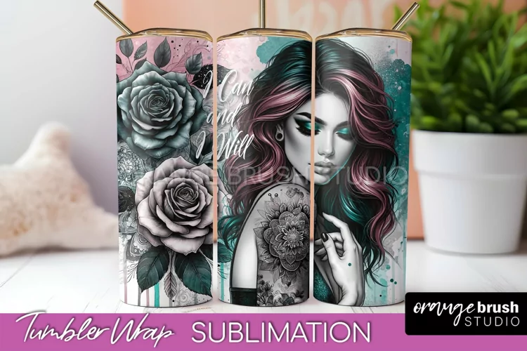Affirmation Tumbler Wrap, Inspirational Tumbler Sublimation