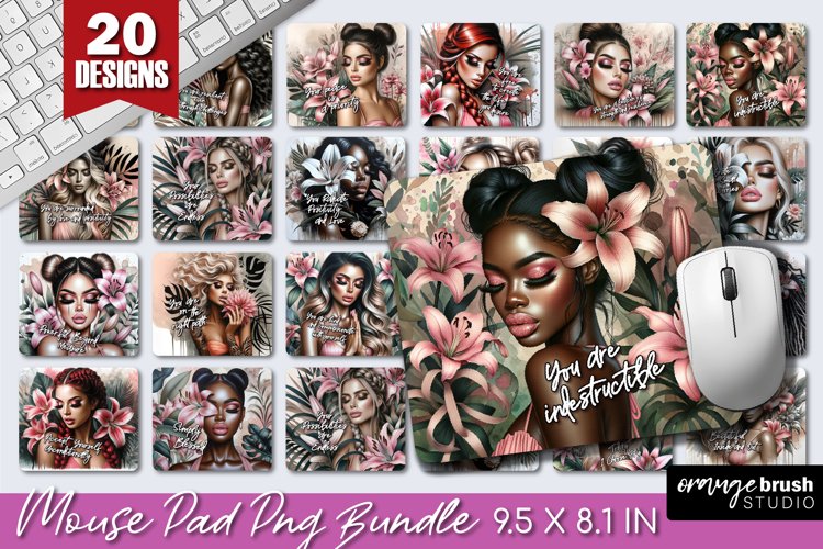 Daily Affirmations Mouse Pad Bundle - Inspirational Mousepad