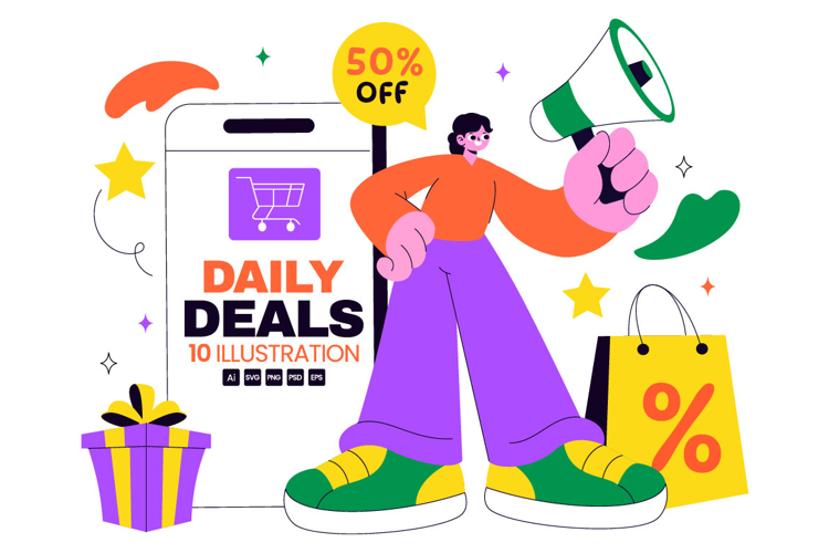 10 Daily Deals of The Day Illustration