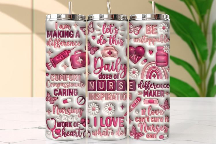 Daily Dose of Nurse Inspiration Tumbler Wrap 20oz