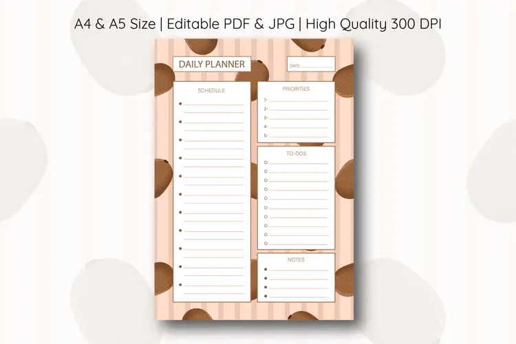 Kiwi Fruit Daily Planner | Daily Planner