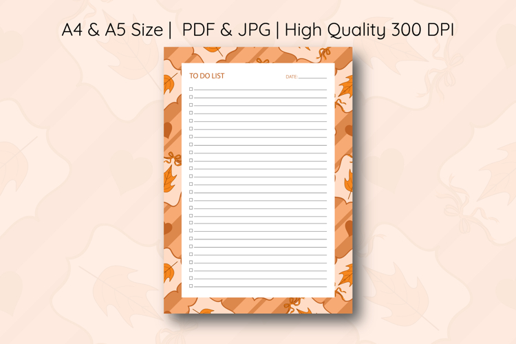 Fall Coquette Stripe To Do List Template | To do list