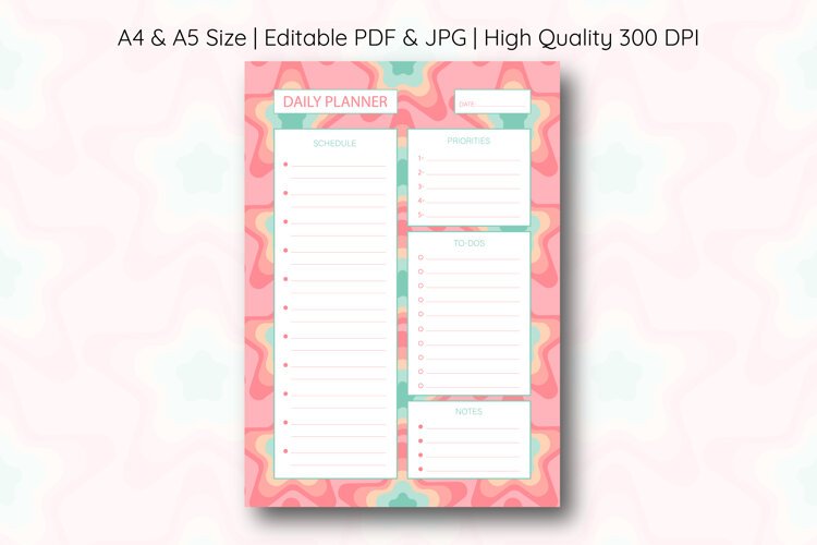 Pastel Stars Daily Planner | Daily Planner example image 1