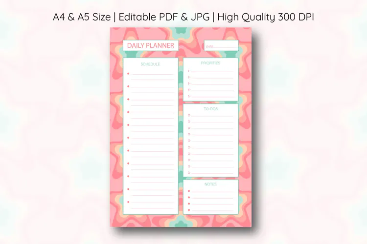 Pastel Stars Daily Planner | Daily Planner