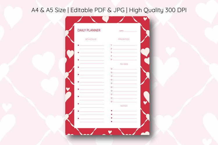 Heart Weekly To Do List Template | To do list example image 1