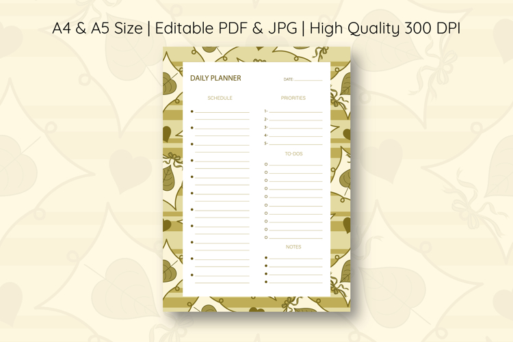 Fall Coquette Stripe Daily Planner | Daily Planner