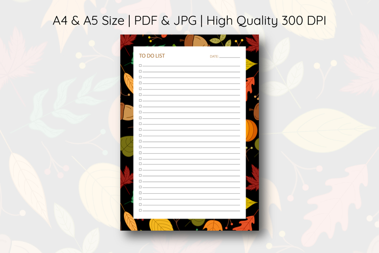 Fall To Do List Template | To do list