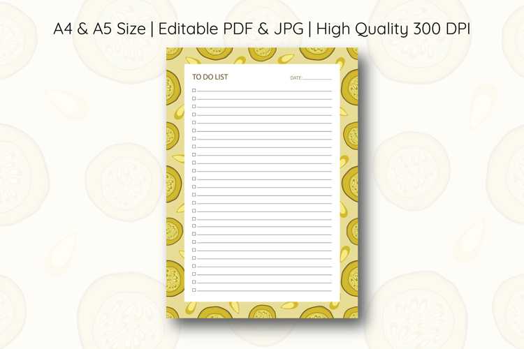 Pickle Pattern To Do List Template | To do list