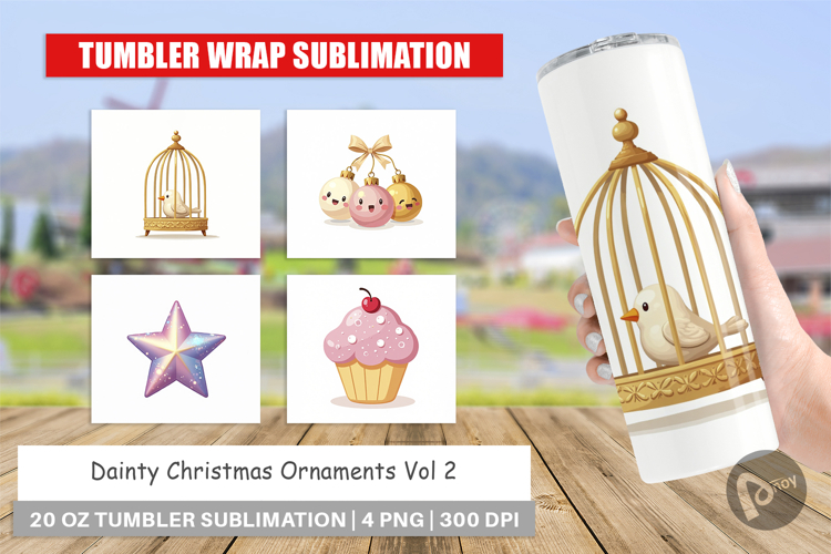 Dainty Christmas Ornaments Tumbler
