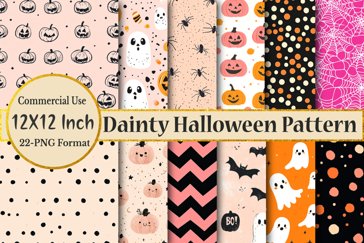 Dainty Halloween Seamless Pattern