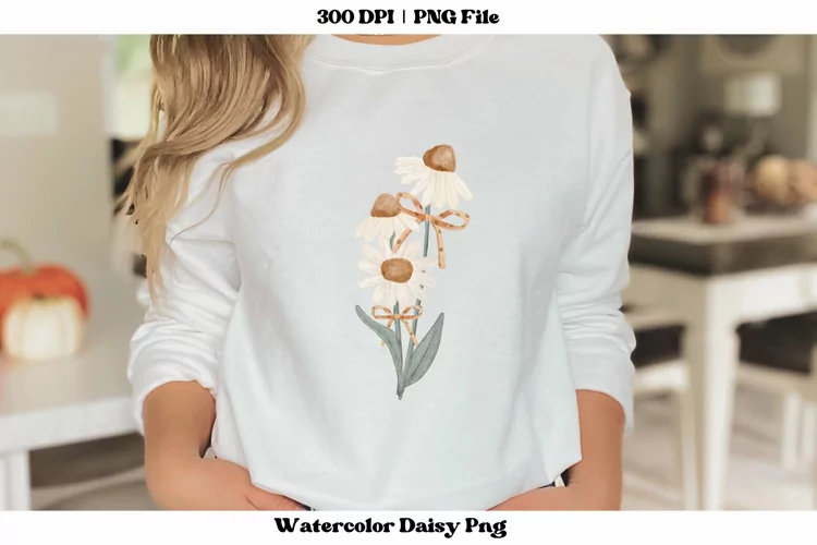 Daisy Bouquet Png | Daisy Sublimation | Watercolor Daisy Png