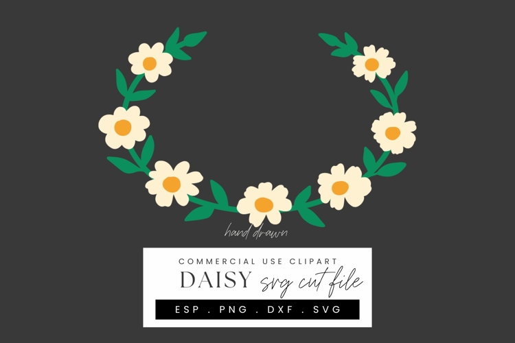 Daisy Wreath Papercraft SVG Cut File, Layered Paper Craft
