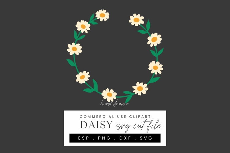 Daisy Wreath Papercraft SVG Cut File, Layered Paper Craft