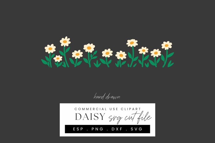 Daisy Border Papercraft SVG Cut File, Layered Paper Craft
