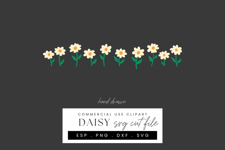 Daisy Border Papercraft SVG Cut File, Layered Paper Craft