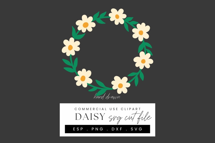 Daisy Wreath Papercraft SVG Cut File, Layered Paper Craft
