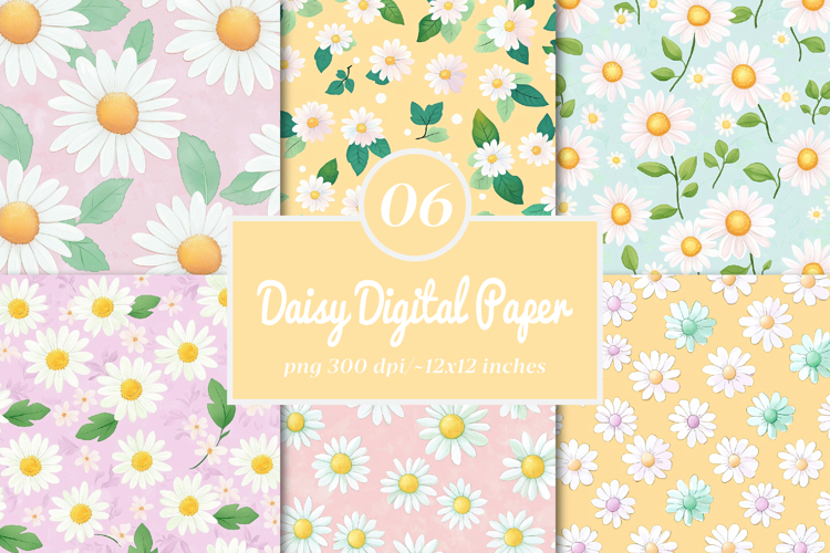 Daisy Digital Paper Daisy Background - Daisy Digital Paper