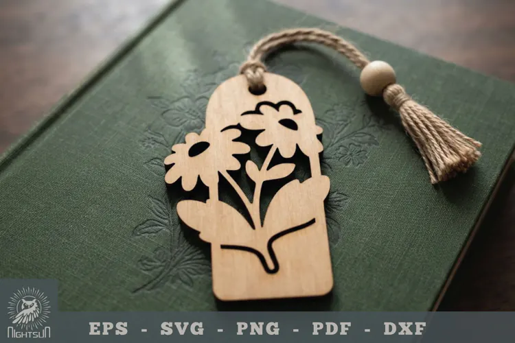 Daisy Flower Lasercut Bookmark 1
