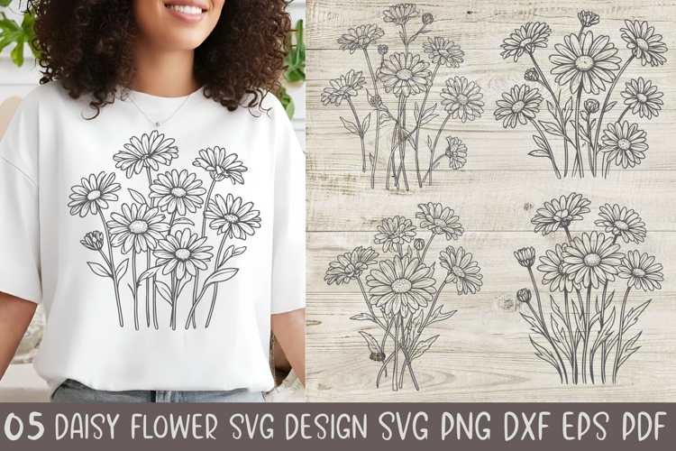 Daisy Flower Svg,5 Daisy Flower Svg Cut Files