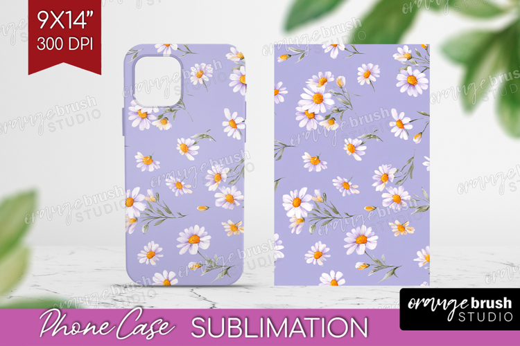 Daisy Flowers Phone Case PNG - Summer Case PNG Sublimation