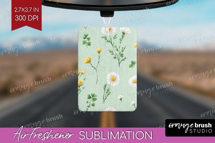 Daisy Flowers Air Freshener PNG - Summer PNG Sublimation