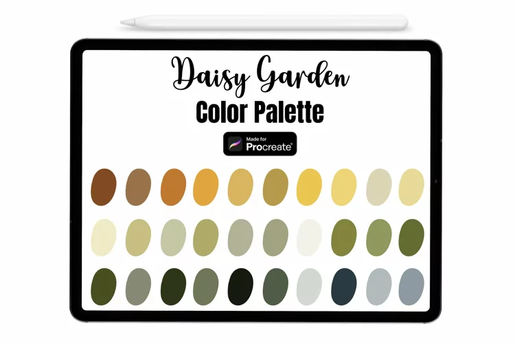 Daisy Garden Procreate Palette - Procreate Color palette