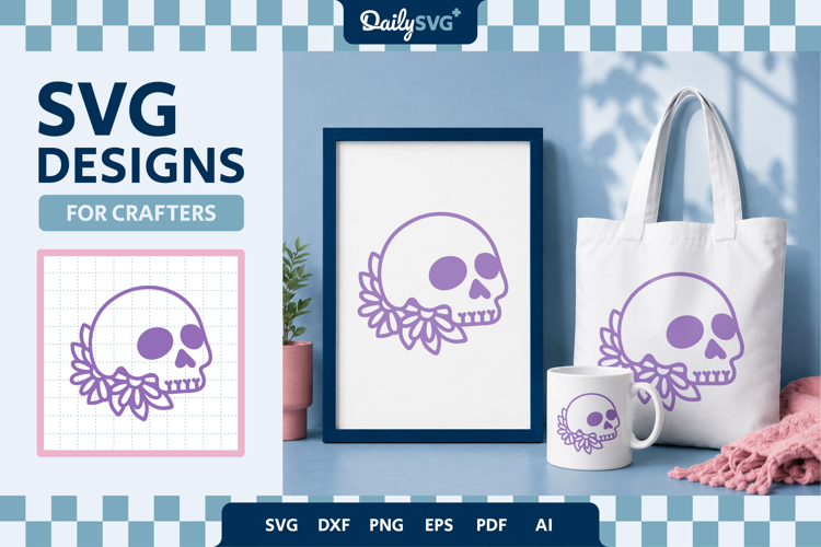 Flower Skull Svg Image 14