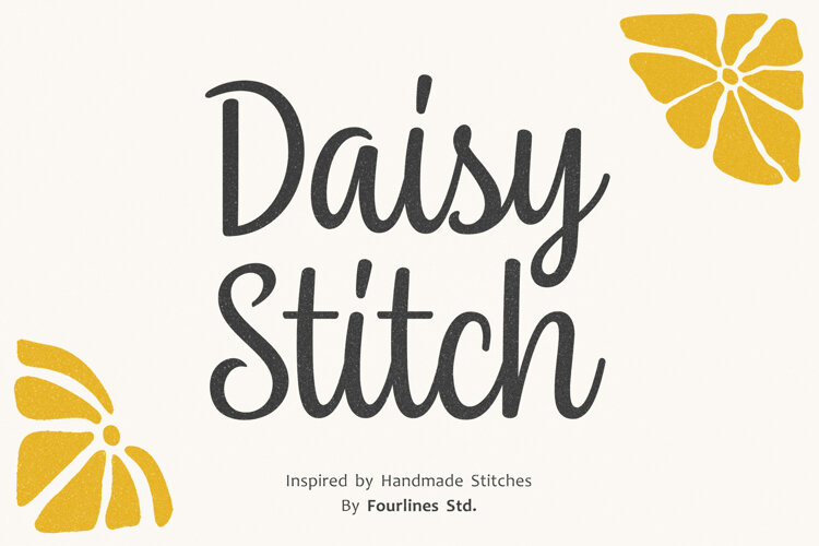 Daisy Stitch A charming handwritten script font example image 1
