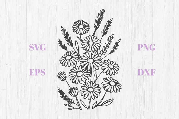 Daisy Wildflower Bouquet SVG