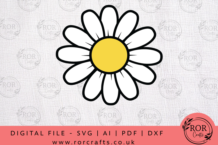 Daisy Flower Clipart SVG Design