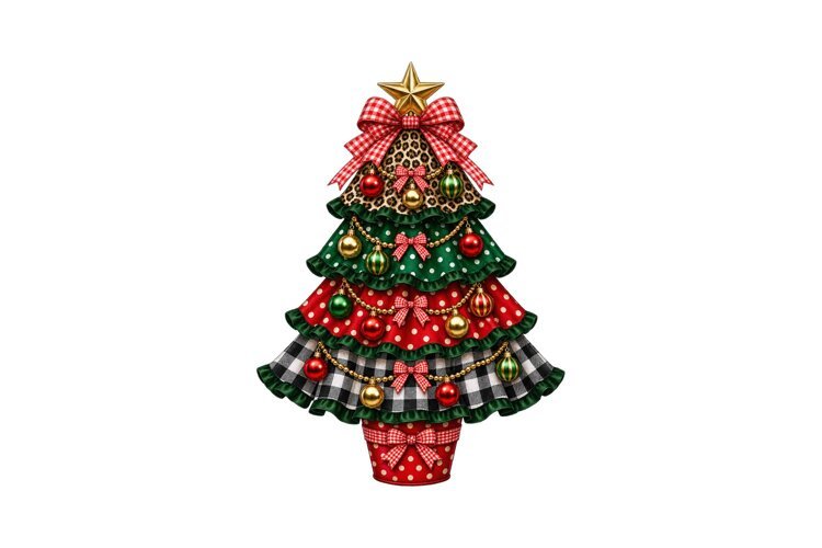 Festive Christmas Tree PNG Sublimation D example image 1