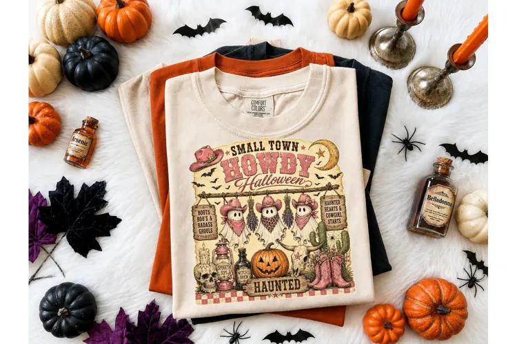 Small Town Howdy Halloween PNG Tee